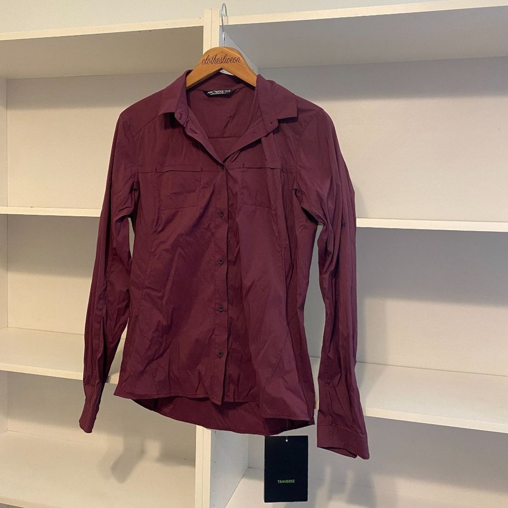 Arc'Teryx Fernie Long Sleeve Women's Shirt in Purple Reign Size Medium